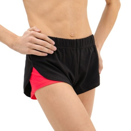 Shorts for gymnastics and dancing Grace Dance, p. 34, Black/Coral color-1