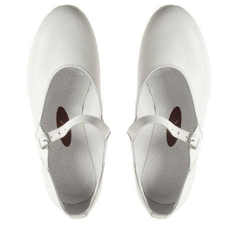 Folk women's shoes, insole length 20.5 cm, white color-4
