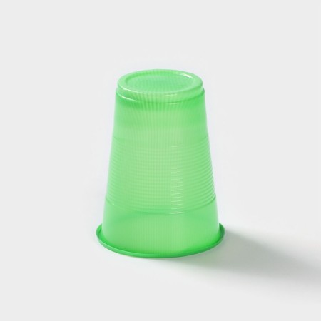 A single -cut plastic glass "Standard", 200 ml, green color-4