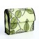 Folding bag on Velcro, 2 wheels, green color