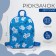 Baby backpack on lightning, blue color