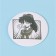Pocket mirror “anime”, d = 7 cm, white color