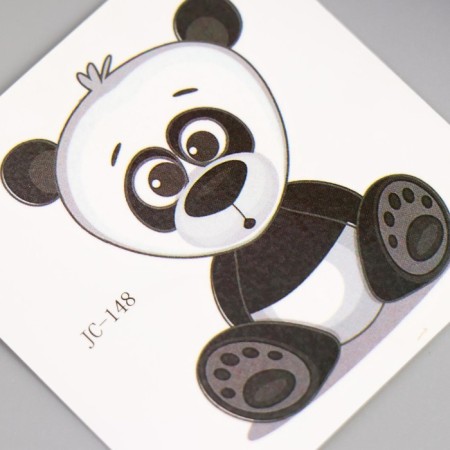 Tattoo on the body color "Baby Panda" 6x6 cm-1