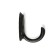 Hook furniture tundra TKO018, one -rod, black