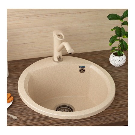 Kitchen mixer Ulgran u010-328, beige color-1