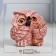Figure "Owl with microphone" Red-brown, 5x5x5cm