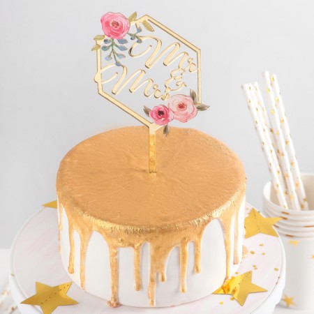Topper for the newlyweds Cake, 15 × 9.5 cm