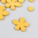 Decor for creativity tree "Chamomile and core" set 10+10 pcs mustard 2.3x2 cm