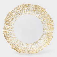Glass of glass substitution “Shine”, D = 33 cm, edging gold