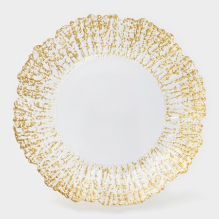 Glass of glass substitution “Shine”, D = 33 cm, edging gold