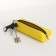 Key of zipper, length 16 cm, ring, carbine, yellow color