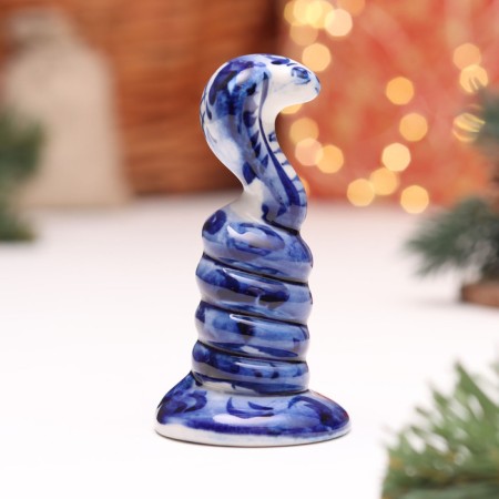 Souvenir "Snake", No. 10, Gzhel, 8 cm-3