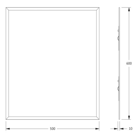 EvoForm mirror, with fatcet, 15 mm, 50x60 cm-1