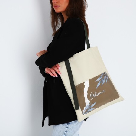 Chopper textile Botanica with pocket, 35 x 0.5 x 40 cm, beige-6