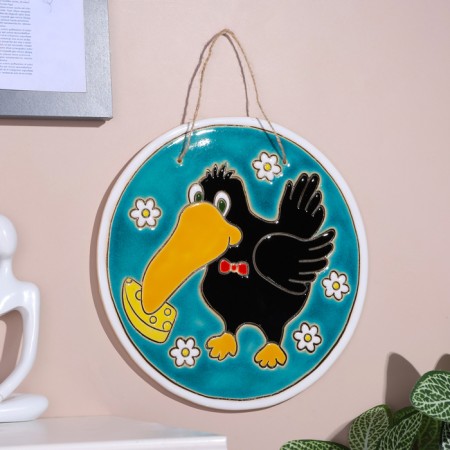Panel "Raven", 19.5 cm, Mayolik-1