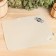 Bath and sauna rug, white with black embroidery "Dobroparov", 45x35 cm