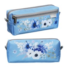The pencil case is soft, 2 compartments, volumetric, 100 x 210 x 50 mm, Erichkrause Pastel Bloom, 61946