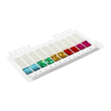 Block-filling with a sticky edge plastic 20l x 10 colors white/holography, 12mm x 45mm
