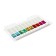 Block-filling with a sticky edge plastic 20l x 10 colors white/holography, 12mm x 45mm