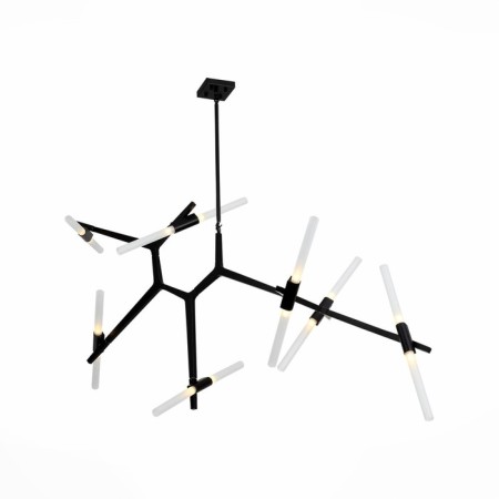 Ceiling Ceiling ST LUCE. SL947.402.14. Laconicita. 14x5 watts, G9, 4000k, 40x160x73 cm, black color