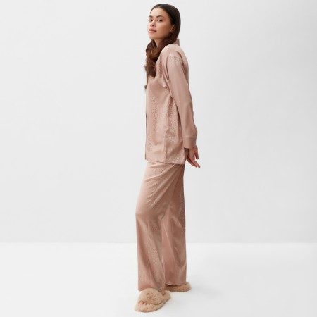 Female pajamas (shirt, trousers) KAFTAN "Leopard", Golden, p.40-42-1