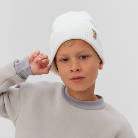 Children's hat minku rr 48-50, white color