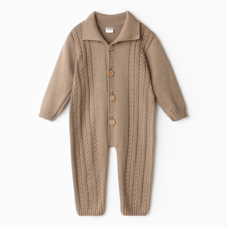 Combine Knitted Minaku, height 56-62, brown color-2