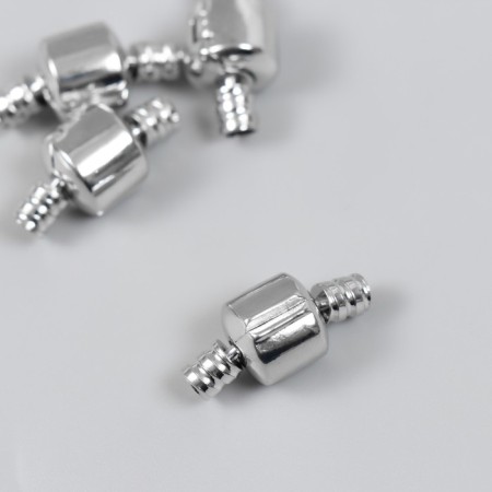 Castle metal for a bracelet with a latch, external d = 0.4 cm silver