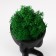 Kashpo concrete mini "Mr. Green" Mizaru with moss black 5.5x6.5x6.5 cm (moss green stabil)