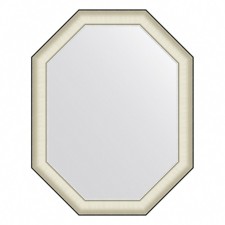 EvoForm mirror in the baguette frame, 78 mm, 74x94 cm, color white skin with chromium
