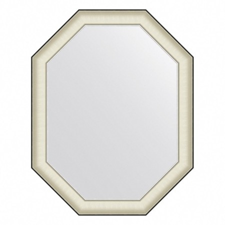 EvoForm mirror in the baguette frame, 78 mm, 74x94 cm, color white skin with chromium