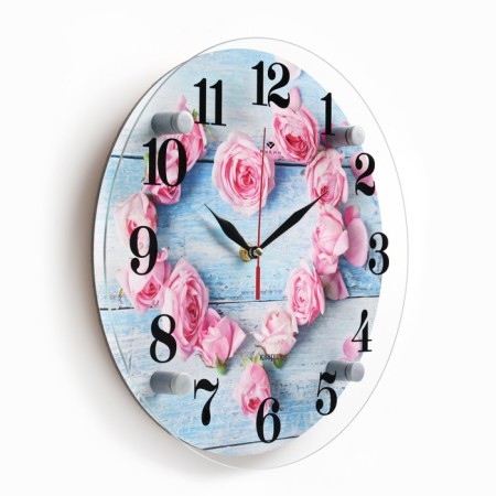 Wall clock, series: interior, "heart", smooth move, d = 30 cm-1
