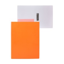 Folder with A4 clamp, 700 μm, root 27 mm, calligrata duble neon, inner pocket, up to 180 sheets, orange neon