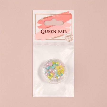Runes for nails, pearl, voluminous, multi -colored-6