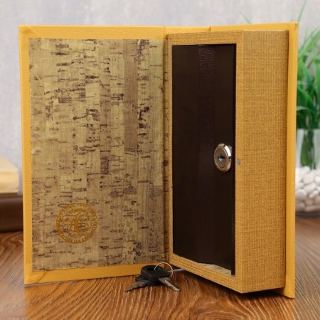 Safe tree Book Leather "Fishering Philosophy" 21x13x5 cm-1