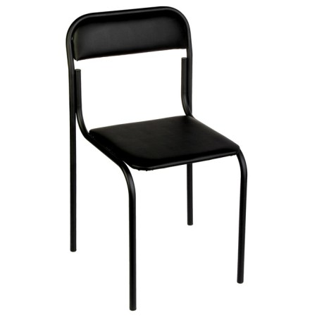 Ascona chair, artificial leather, black, black frame