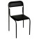 Ascona chair, artificial leather, black, black frame