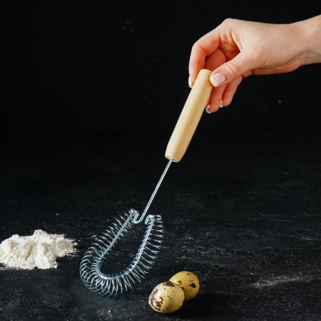 Vennese for whipping with a wooden handle "Spring", 28 x 7.5 x 2 cm-6