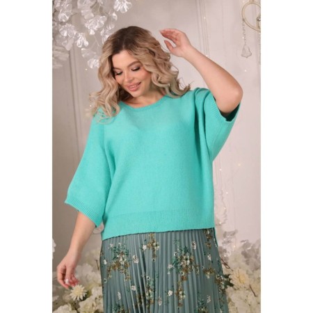 Female jumper, size 58, turquoise color-12