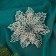 Christmas tree decoration "openwork flower" (set 2 pcs) 14 cm, silver