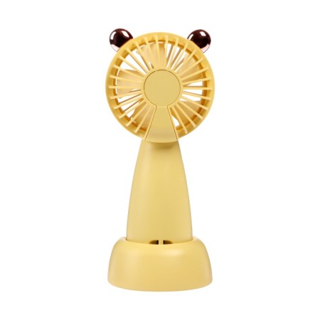 Gift set fan and umbrella, yellow-7