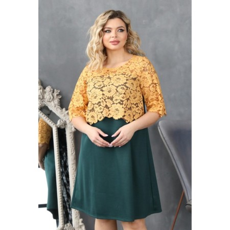Women's dress, size 60, green color-12