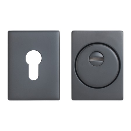Decorative lining Bulat BND 02.02 Ferona, for a cylinder mechanism, matte black