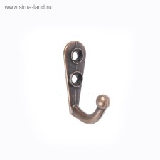 Hook furniture tundra TKO001, one -rod, copper, 1000 pcs