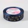 Kapron tape with embossing "Stars", 25 mm × 23 ± 1 m, dark blue/gold color