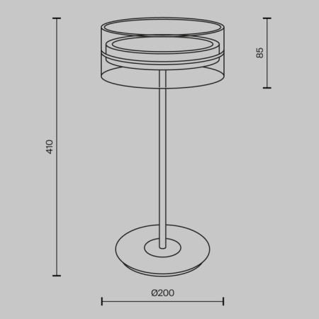 MAYTONI MOD348TL-L14BBS3K Dress Code, 200x200x410 mm, LED, LED, 840LM, 3000K, Black Black and Brass-7
