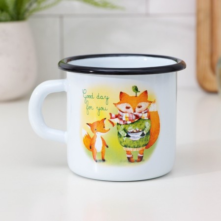 Enameled mug "for you", 400 ml-1