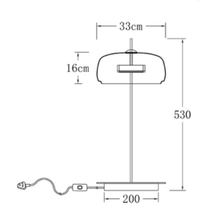 Decorative table lamp Arte Lamp Padova A2404LT-1SM, LED, 9 W, 33x33x53 cm, 450 lm, copper-1