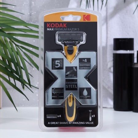 Broken Kodak machine rubberized handle 5 blades + 4 interchangeable cassettes