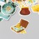 Stickers for creativity "Wealth" embossing gold set 48 pcs 9x7x0.8 cm